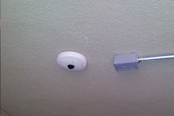 Ceiling-Mounted Fisheye Security Camera